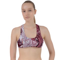 Cora; abstraction Criss Cross Racerback Sports Bra