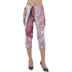 Cora; abstraction Lightweight Velour Capri Leggings 