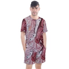 Cora; abstraction Men s Mesh Tee and Shorts Set