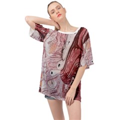 Cora; abstraction Oversized Chiffon Top