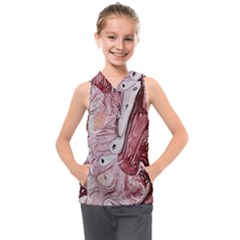 Cora; Abstraction Kids  Sleeveless Hoodie by kaleidomarblingart