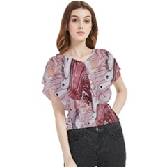 Cora; abstraction Butterfly Chiffon Blouse