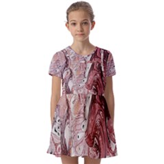 Cora; abstraction Kids  Short Sleeve Pinafore Style Dress