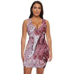 Cora; abstraction Draped Bodycon Dress