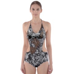 Floral Surface Print Design Cut-out One Piece Swimsuit by dflcprintsclothing