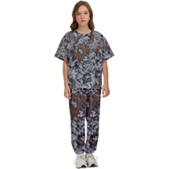 Floral Surface Print Design Kids  Tee And Pants Sports Set by dflcprintsclothing