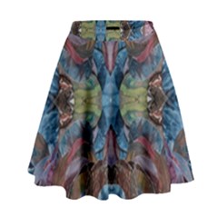 Marbled Confetti Symmetry High Waist Skirt
