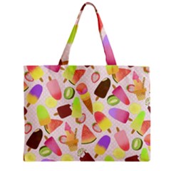 Ice Cream Pink Zipper Mini Tote Bag by PaperDesignNest