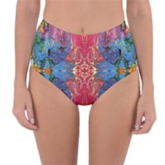 Firey Repeats I Reversible High-waist Bikini Bottoms by kaleidomarblingart