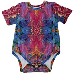 Firey Repeats I Baby Short Sleeve Bodysuit by kaleidomarblingart