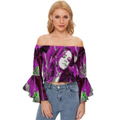 St  Cathy  Off Shoulder Flutter Bell Sleeve Top by MRNStudios