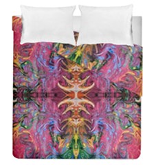 Firey Repeats Iv Duvet Cover Double Side (queen Size) by kaleidomarblingart