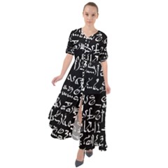 Sanscrit Pattern Design Waist Tie Boho Maxi Dress by dflcprintsclothing