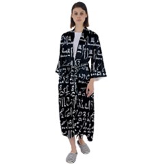 Sanscrit Pattern Design Maxi Satin Kimono by dflcprintsclothing