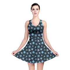 Snowflake Black Reversible Skater Dress by ALIXE