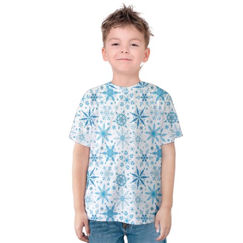 Snowflake White Kids  Cotton Tee by ALIXE