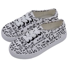 Sanscrit Pattern Design Kids  Classic Low Top Sneakers by dflcprintsclothing