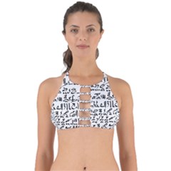 Sanscrit Pattern Design Perfectly Cut Out Bikini Top by dflcprintsclothing
