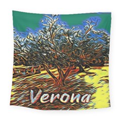 Colorful Verona Olive Tree Square Tapestry (large) by ConteMonfrey