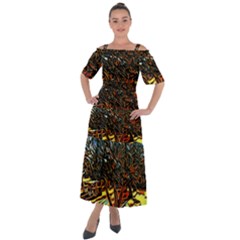 Colorful Verona Olive Tree Shoulder Straps Boho Maxi Dress  by ConteMonfrey
