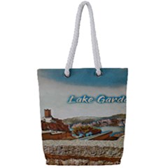 Malcesine Castle On Lake Garda Full Print Rope Handle Tote (small) by ConteMonfrey