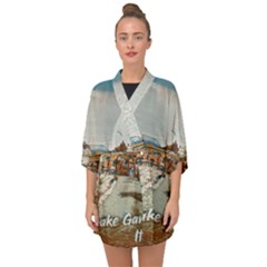 Birds And People On Lake Garda Half Sleeve Chiffon Kimono by ConteMonfrey