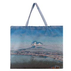 Napoli - Vesuvio Zipper Large Tote Bag by ConteMonfrey