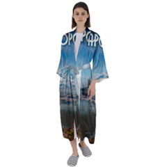 Napoli - Vesuvio Maxi Satin Kimono by ConteMonfrey