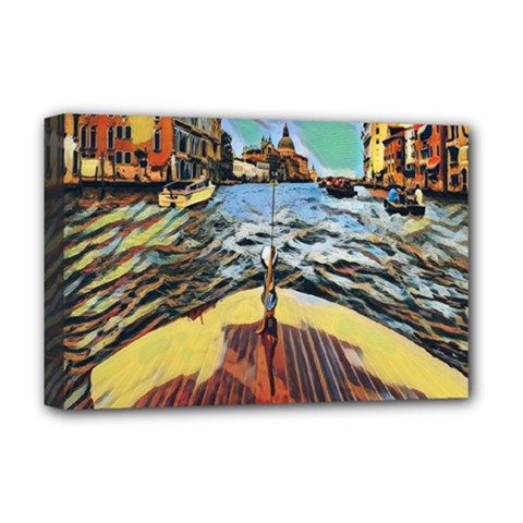 Gondola View   Deluxe Canvas 18  X 12  (stretched) by ConteMonfrey