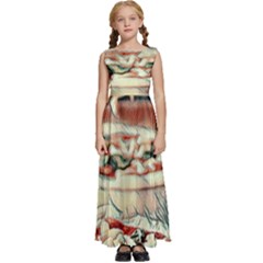 Naples Pizza On The Making Kids  Satin Sleeveless Maxi Dress by ConteMonfrey