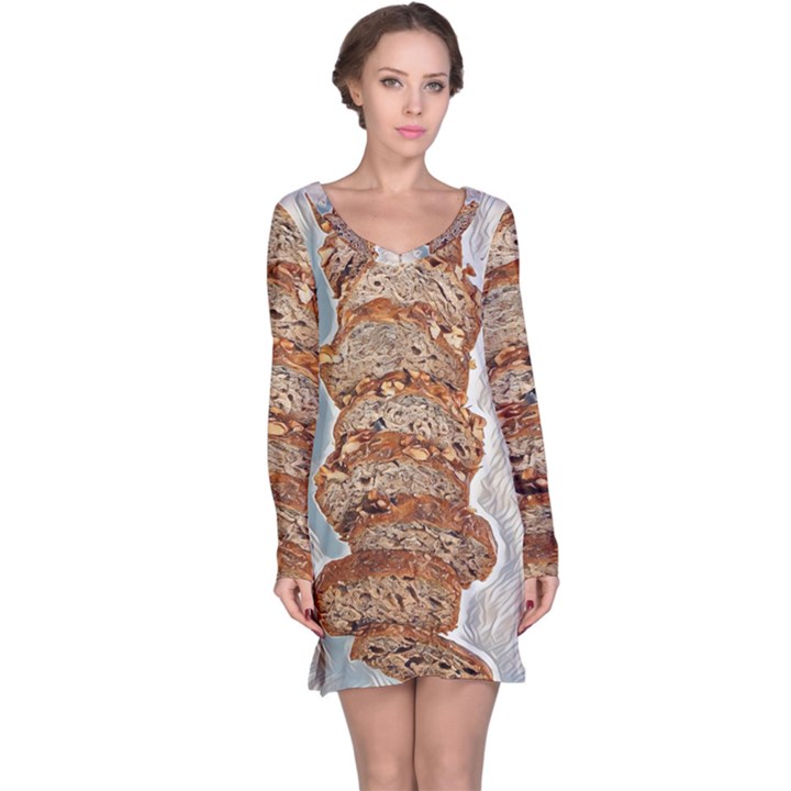 Bread Is Life - Italian Food Long Sleeve Nightdress