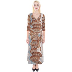 Bread Is Life - Italian Food Quarter Sleeve Wrap Maxi Dress by ConteMonfrey