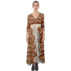 Bread Is Life - Italian Food Button Up Boho Maxi Dress by ConteMonfrey