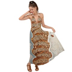Bread Is Life - Italian Food Backless Maxi Beach Dress by ConteMonfrey