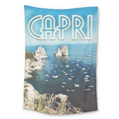 Capri, Italy Vintage Island  Large Tapestry