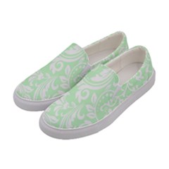 Clean Ornament Tribal Flowers  Women s Canvas Slip Ons by ConteMonfrey