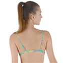 Swimwear Teal Yellow Pink Collection Tie Up Cut Bikini Top View2