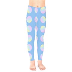 Abstract Stylish Design Pattern Blue Kids  Leggings by brightlightarts