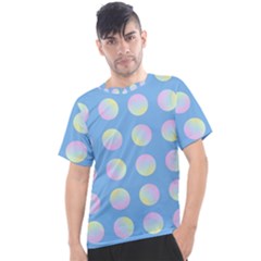 Abstract Stylish Design Pattern Blue Men s Sport Top by brightlightarts