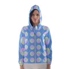 Abstract Stylish Design Pattern Blue Women s Hooded Windbreaker by brightlightarts