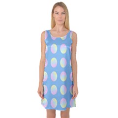 Abstract Stylish Design Pattern Blue Sleeveless Satin Nightdress by brightlightarts