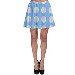 Abstract Stylish Design Pattern Blue Skater Skirt by brightlightarts