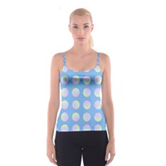 Abstract Stylish Design Pattern Blue Spaghetti Strap Top by brightlightarts