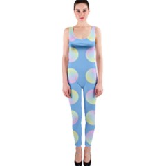 Abstract Stylish Design Pattern Blue One Piece Catsuit by brightlightarts