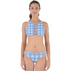 Abstract Stylish Design Pattern Blue Perfectly Cut Out Bikini Set by brightlightarts