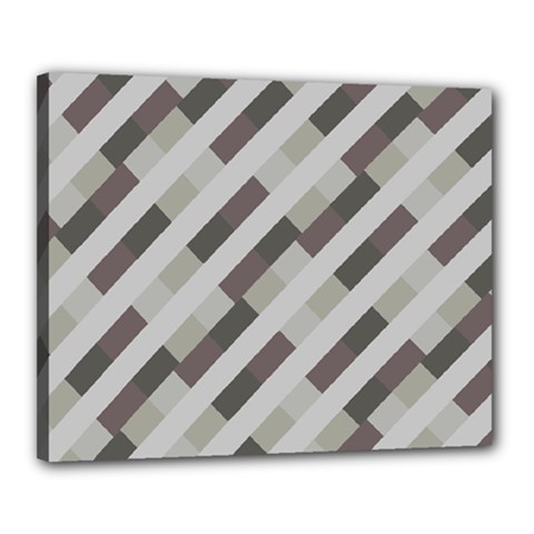Pale Multicolored Stripes Pattern Canvas 20  X 16  (stretched) by dflcprintsclothing