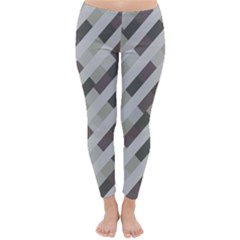 Pale Multicolored Stripes Pattern Classic Winter Leggings