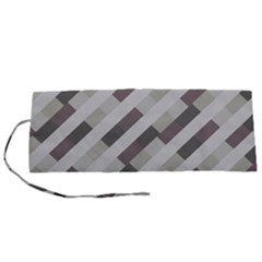 Pale Multicolored Stripes Pattern Roll Up Canvas Pencil Holder (s) by dflcprintsclothing