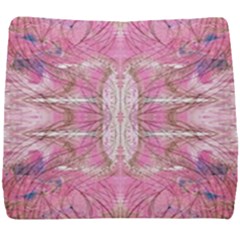 Pink Arabesque Iv Seat Cushion by kaleidomarblingart