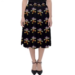 Dancing Clowns Black Classic Midi Skirt by TetiBright